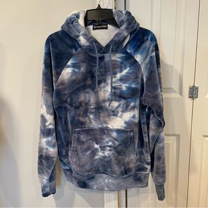 Spark Paws velour blue tie dye hoodie unisex size S